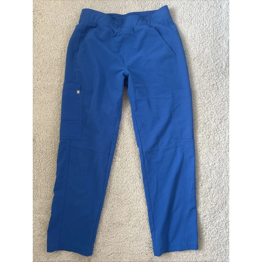 FIGS Men's Royal Blue Axim Cargo Scrub Pants Medical Style T2001S Sz Small S